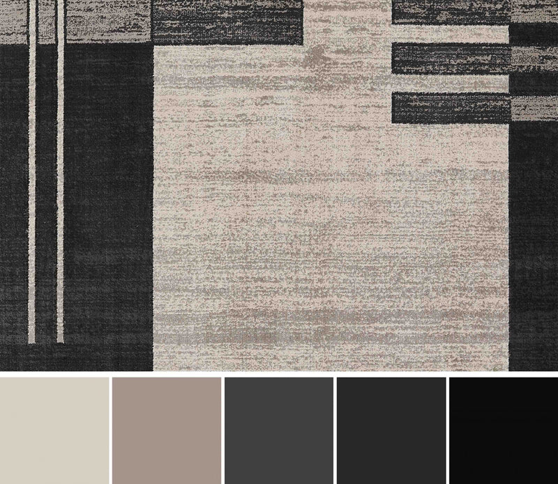 Tapis Contemporain Sorelle 7'9\" x 9'10\" en Gris