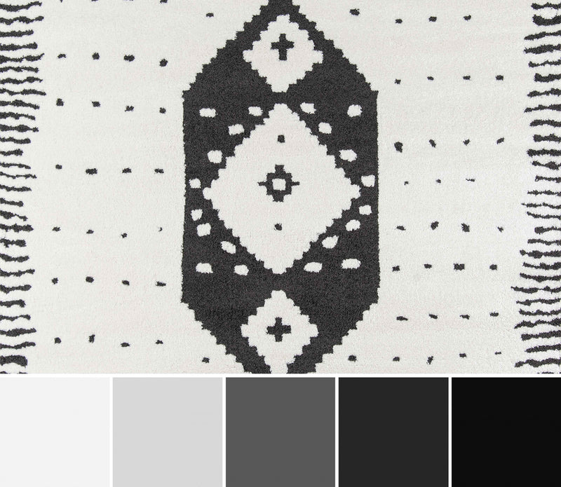 Tapis Contemporain Lyra 2'3\" x 7'6\" en Ivoire