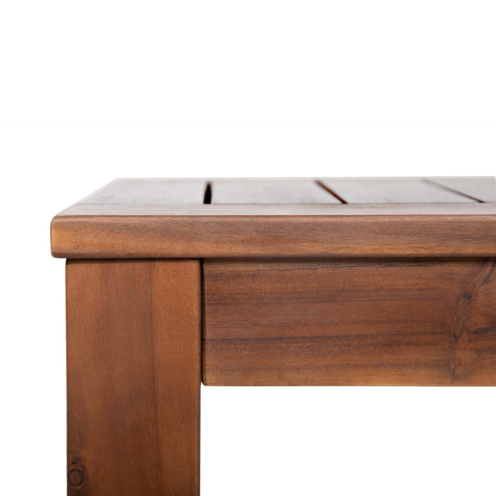 Ensemble De 2 Bancs Georgia En Bois D’acacia A Lattes De 61,75\", Brun Fonce