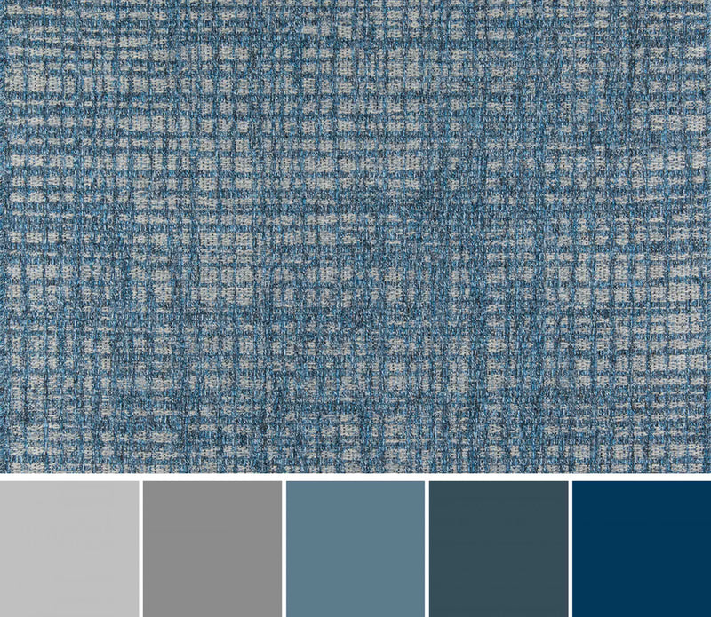 Tapis Contemporain Nayah 6'7\" x 9'6\" en Bleu