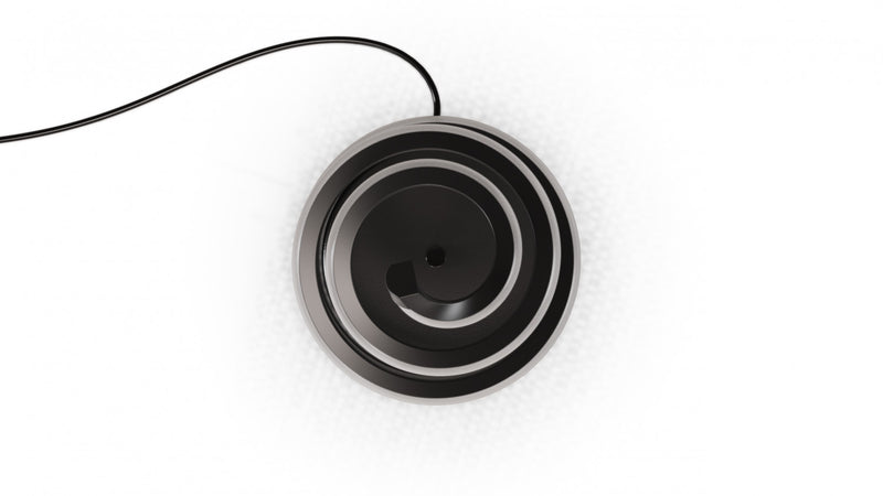 Lampe de table en spirale à DEL de 16 po noir mat