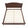 Benson Queen Size Solid Wood Platform Bed with Stylish Headboard, Brown | Lit plateforme Benson en bois massif format Queen avec tete de lit elegante, brun