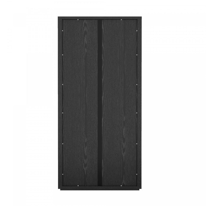 Armoire bibliotheque moderne Rivington 38\" en noir - Ensemble de 3