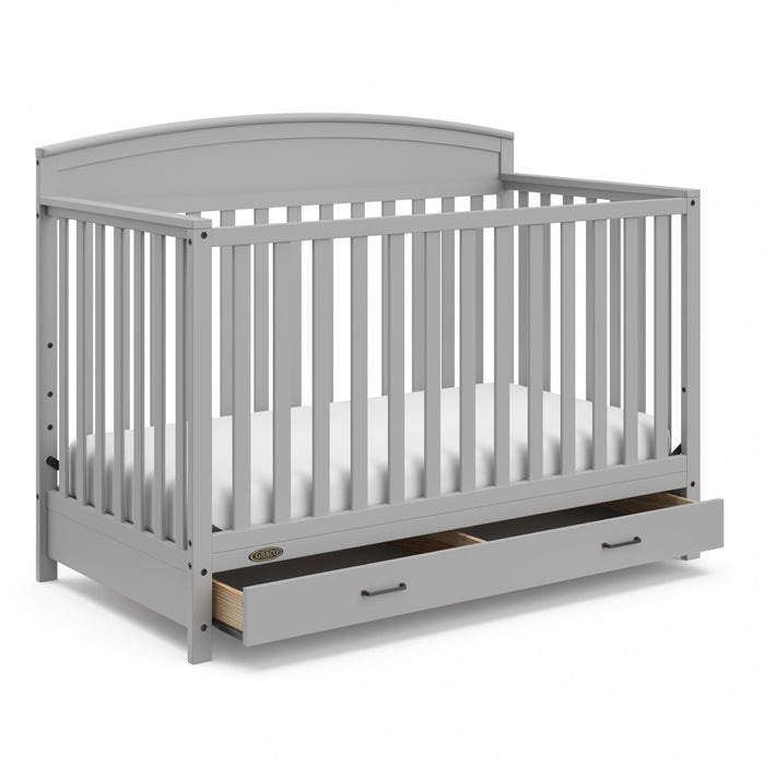 Graco Benton Lit de bebe convertible 5-en-1 avec tiroir - Gris galet