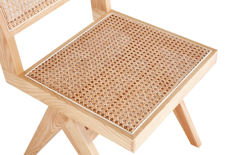 Chaise de salle a manger en bois style industriel chic Hamlet en naturel - Lot de 4