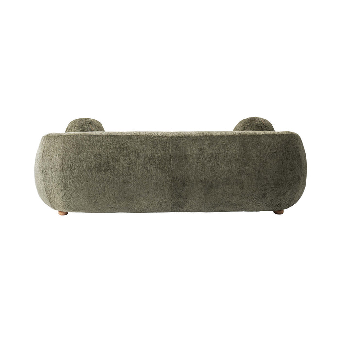 Canape Tribeca style mid-century 218 cm en chenille vert olive