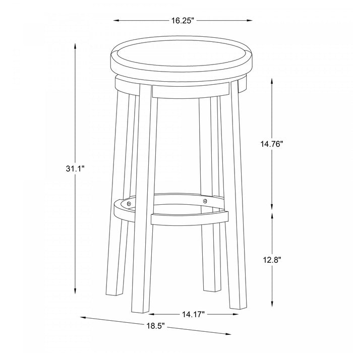 Tabouret bar Maya en similicuir - brun