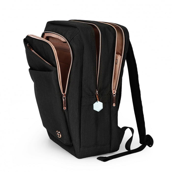 Sac a dos intelligent Swissdigital Design KATY ROSE - Rucksack avec port de chargement integre - Noir