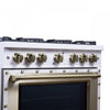 Forno Ambassador 36" Dual Fuel Range in White, 6 Sealed Burners, 5.2 cu.ft. Oven - FFSGS6199-36CPWHT | Cuisiniere double combustible Ambassador de 36 po, blanche, 6 bruleurs scelles, 5,2 pi³ – FFSGS6199-36CPWHT
