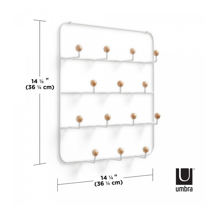 Crochets muraux d’organisation Estique de Umbra - blancs