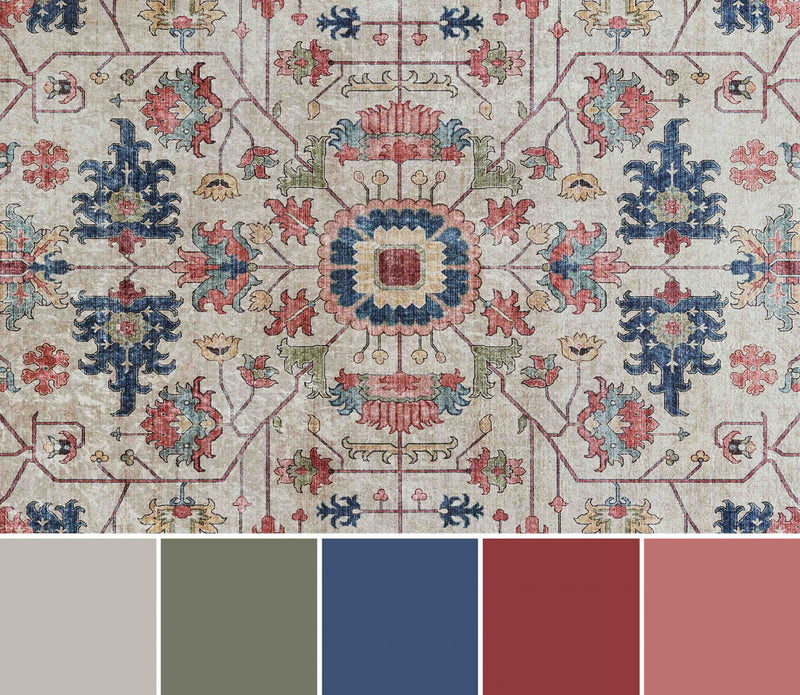 Tapis Traditionnel Daffy 2'3\" x 8'0\" en Ivoire