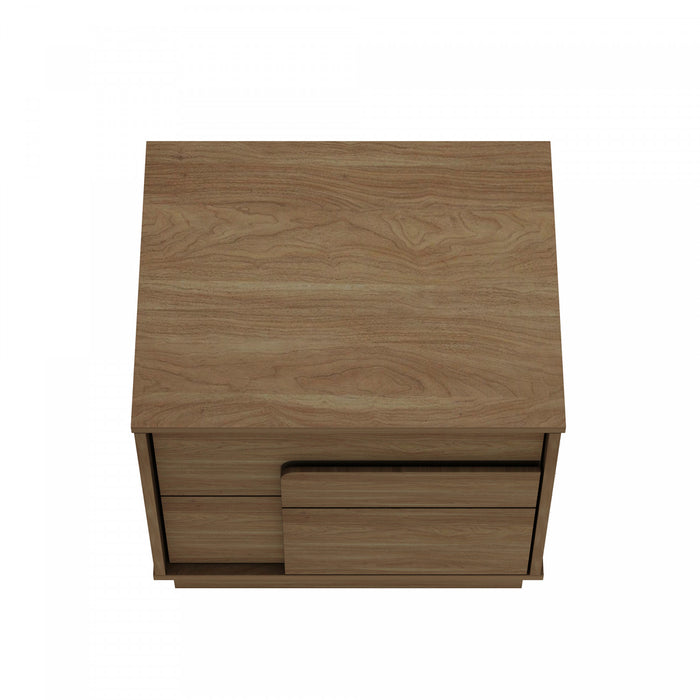 Table de nuit Horizon Modern 56 cm en erable (2 tiroirs) – Lot de 2