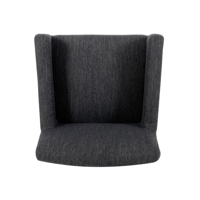 Ensemble De 2 Tabourets De Comptoir Lewis, Assise De 66 cm – Tissu Rembourre Et Pieds En Bois Massif, Charbon