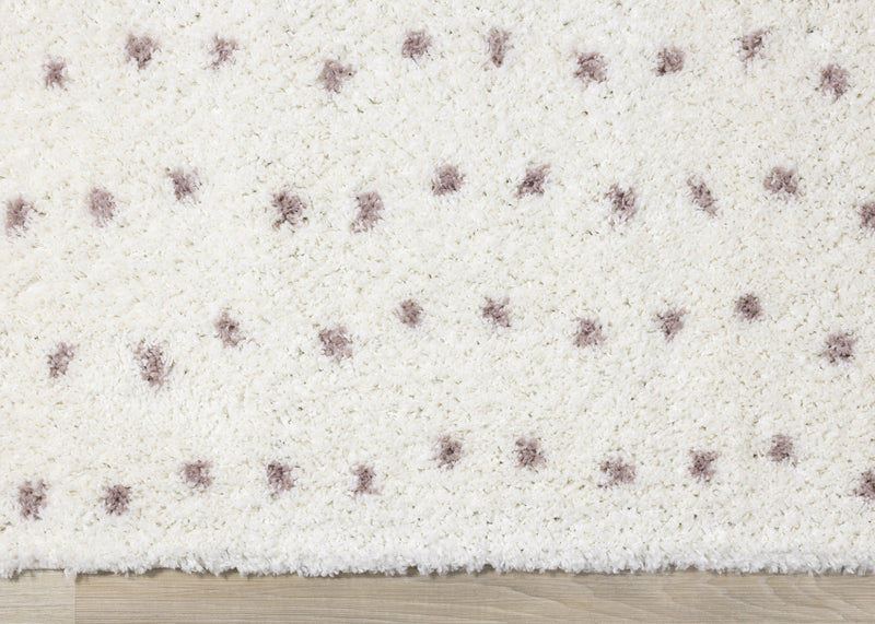 Carpette douce Taylor à motif de pois - 7 pi 10 po x 10 pi 6 po