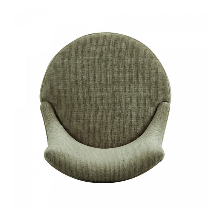 Tabouret de comptoir moderne en bois Lucia avec assise en chenille vert feuille