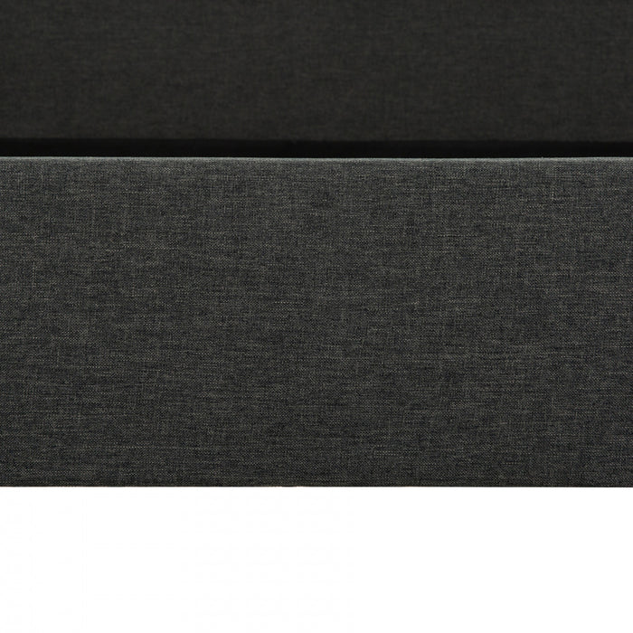 Lit plateforme a oreilles Wilder gris rembourre - Simple