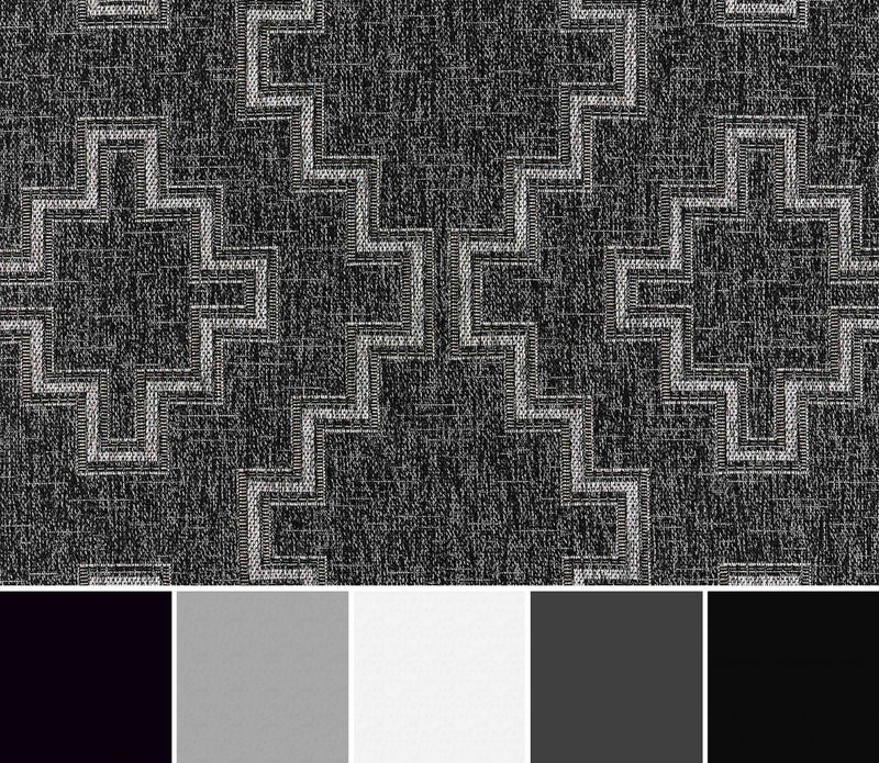 Tapis Transitionnel Esina 5'3\" x 7'0\" en Noir