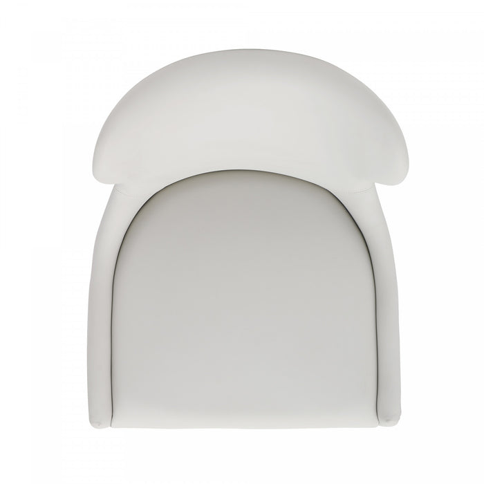 Tabouret de comptoir Blair moderne en bois et tissu blanc - Lot de 2