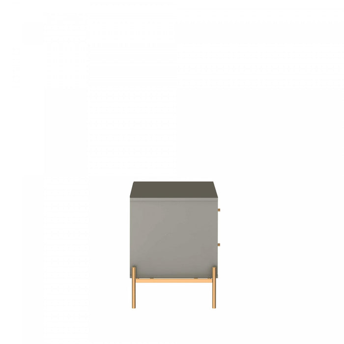 Table de nuit Jasper Moderne 25\" en gris sauge (2 tiroirs) - Lot de 2