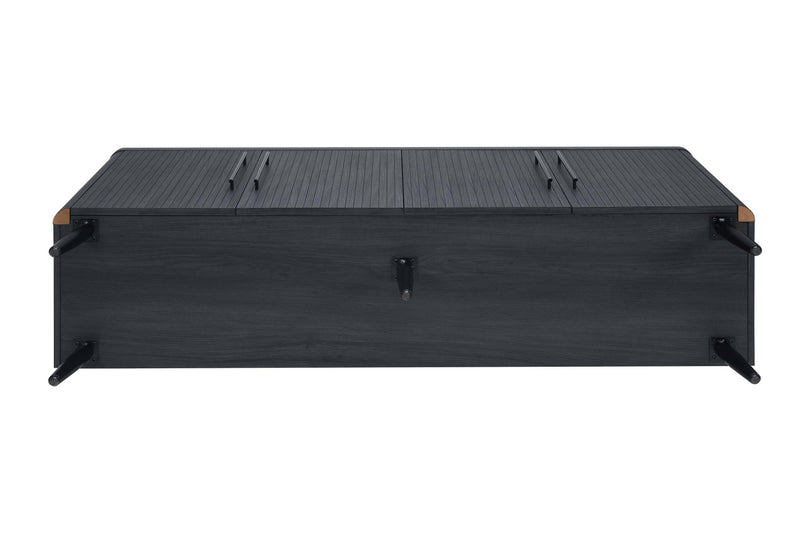 Buffet Jodie style mid-century moderne 65\" a rainures en gris charbon