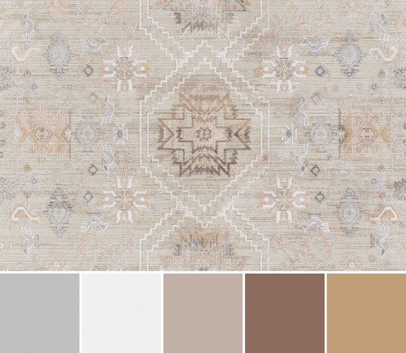 Tapis Traditionnel Eleanor 7'10\" x 10'10\" en Gris