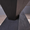 Zane 18" MGO Geometric Twisted Accent Table, Unique Wood Grain Indoor Side Table, Black | Table d'appoint geometrique torsadee Zane 18 pouces MGO, table laterale interieure a grain de bois, noir