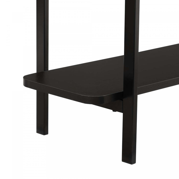 Console moderne contemporaine Celine 71\" en noir (2 etageres)