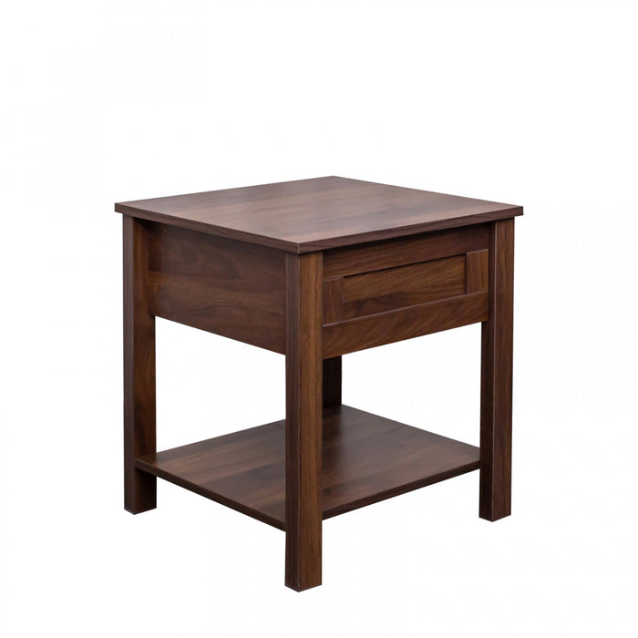 Table Basse à Plateau Surélevé et Table de Bout Brun Strauss, 2 Mrcx