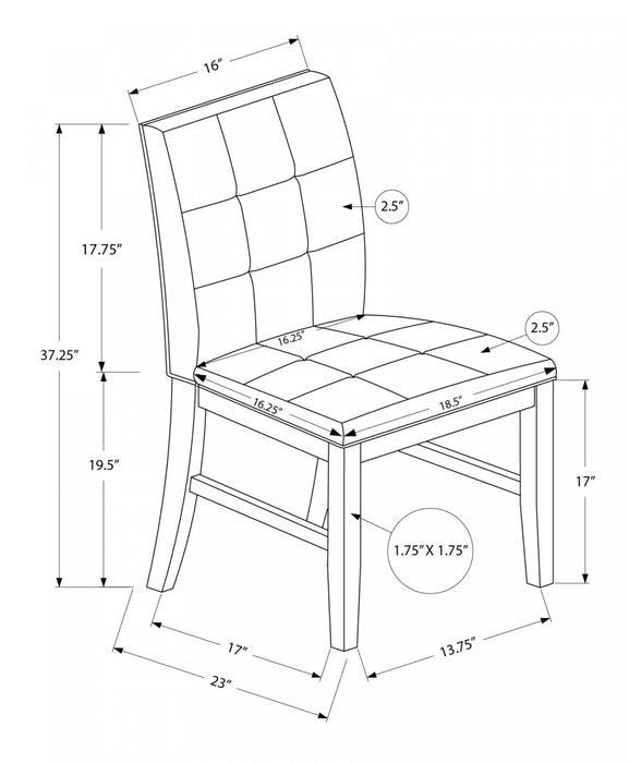 Ensemble de 2 chaises de salle à manger de style transitionnel avec tissu crème et bois massif gris pour la cuisine et la salle à manger