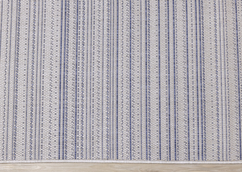 Carpette Cabana à rayures texturées pour l'extérieur - 7 pi 10 po x 10 pi 6 po