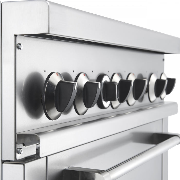 Cuisiniere a gaz Commerciale en acier inoxydable de 36 po, 6 bruleurs, 180 000 BTU – FCMGR0093-36