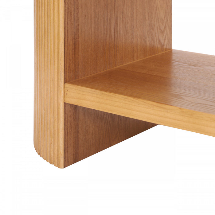 Console moderne Olivia 120 cm avec rangement et tiroirs - brune