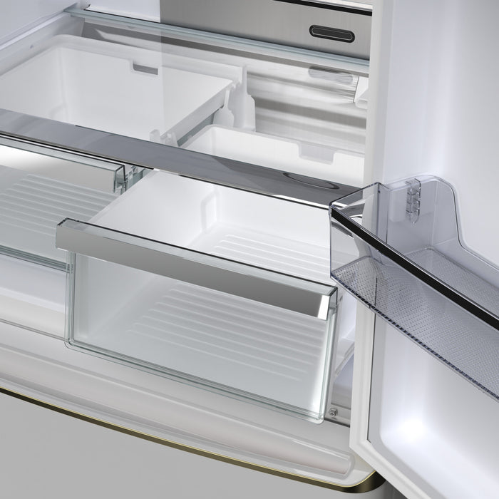 Refrigerateur Luigi de 33 po a portes francaises, blanc, 18 pi³ - FFFFD1791-33WHT