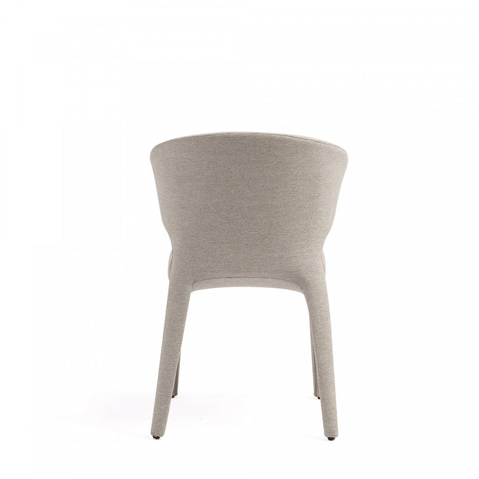 Chaise de salle a manger Conrad style milieu du siecle moderne, rembourree, coloris ble – Lot de 4