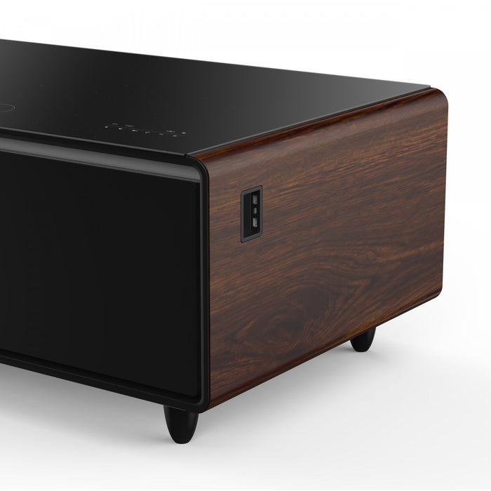 Table basse intelligente Evoluto Tavolo 51 po avec finition en bois – Double zone – FCTFR7006-51WD