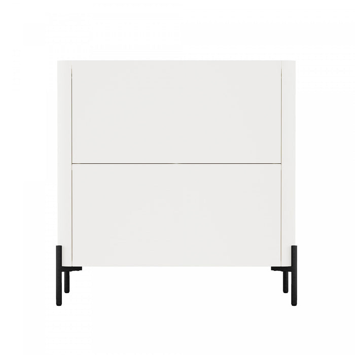 Armoire d’appoint moderne Abbey 32\" en erable et blanc casse
