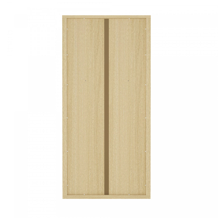 Armoire bibliotheque moderne Rivington 38\" en chene naturel - Ensemble de 3