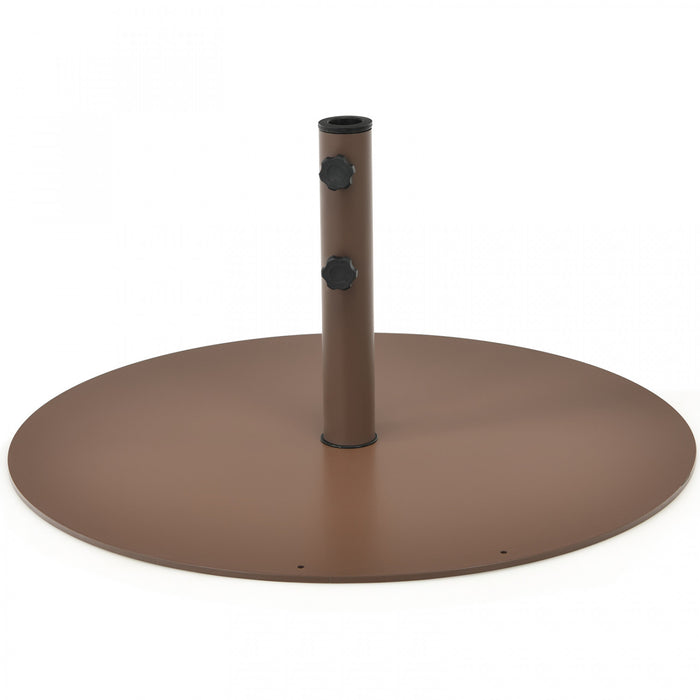 Costway Parasol de Patio 10ft Exterieur avec Pied de Parasol Rond Robuste de 59 LBS