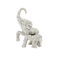 Éléphant avec bébé de 11 po en céramique