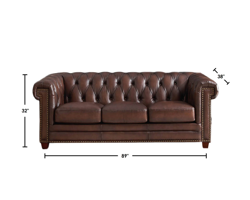 Sofa Standwood de Hydeline en cuir - brun