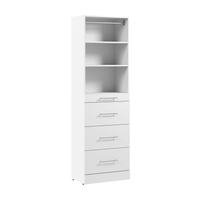 Système de garde-robe et pièce-penderie modulaire Florence de Bestar de 25 po avec rangement - blanc