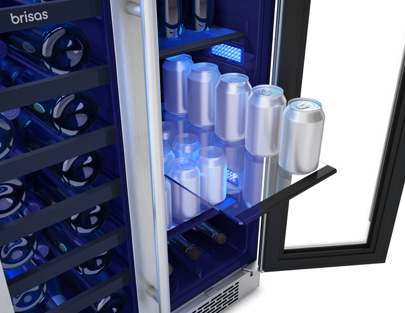 Refroidisseur à boissons et à vin Brisas par Zephyr de 24 po - acier inoxydable - BWB24C32AG