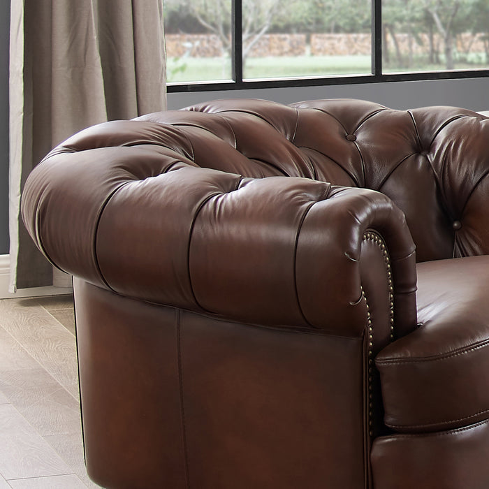 Fauteuil Brixton de Hydeline en cuir - brun