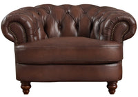 Fauteuil Brixton de Hydeline en cuir - brun