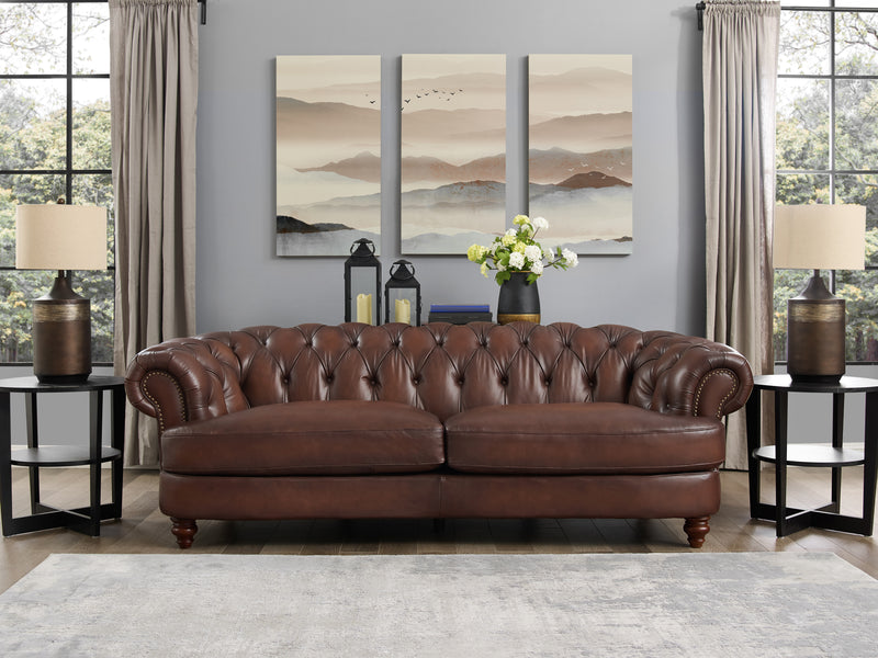 Sofa Brixton de Hydeline en cuir - brun
