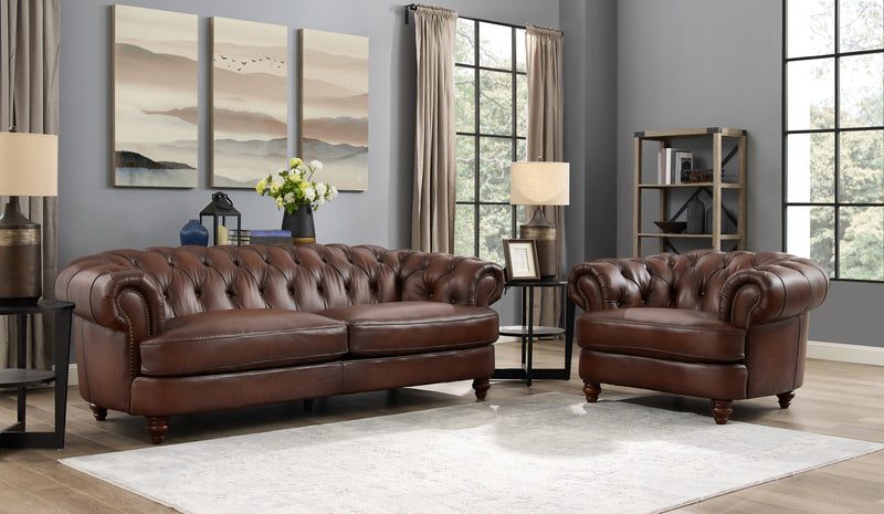 Fauteuil Brixton de Hydeline en cuir - brun