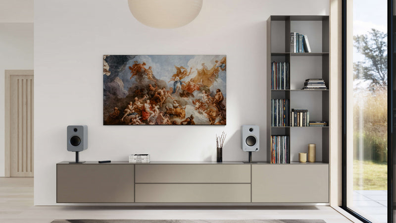 Supports d'enceintes de bureau universels Kanto SP6HD 6\" avec gestion des cables - paire, noir