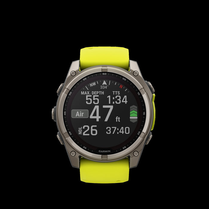  Titanium With Amp Yellow/graphite Silicone Band