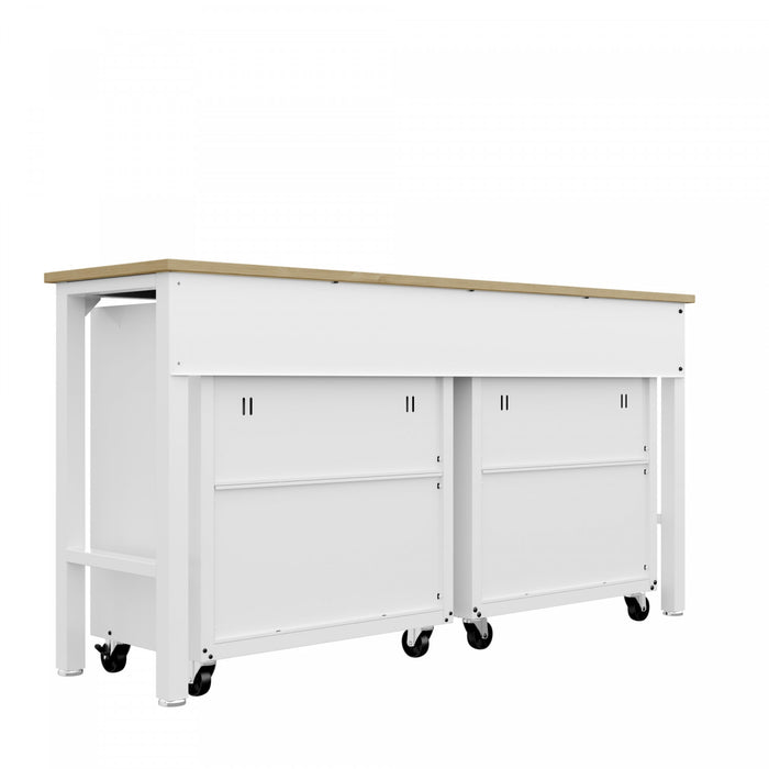 Ensemble de garage moderne Fortress 3 pieces en blanc