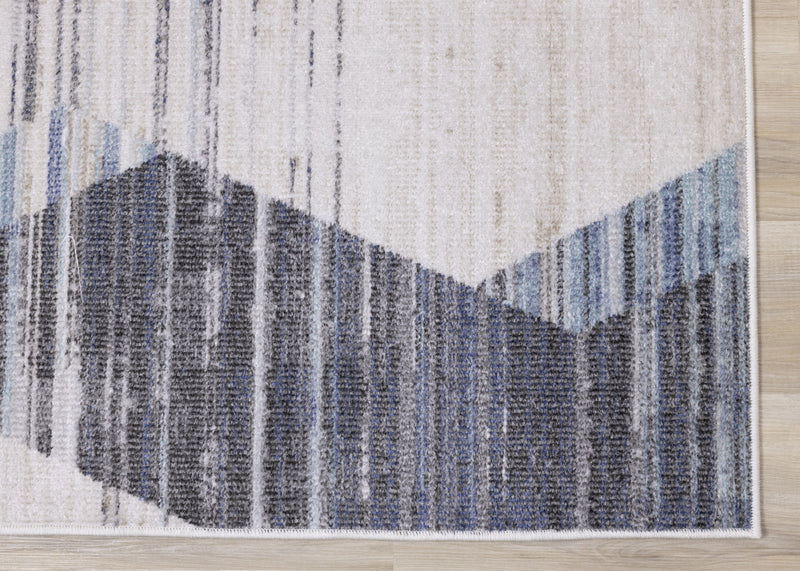 Carpette Fitzgerald à motifs géométriques vieillis - 5 pi 3 po x 7 pi 7 po